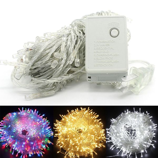 

led string lights christmas fairy lights 10m 100leds waterproof holiday lighting tree decoration garland 110v 220v