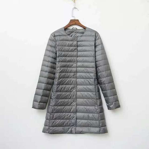 

2021 new ladies coats ultra light jacket women long duck down female lightweight warm linner slim portable 33rt, Black