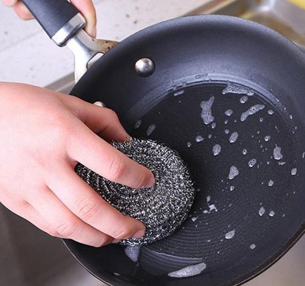 

kitchen stainless steel wash pot household department store dish washing decontamination clean wire ball wir bbyccn sport77777