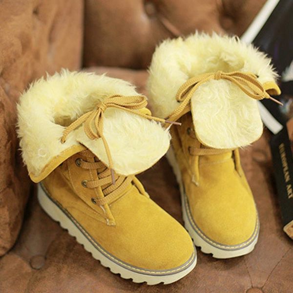 

anti-season promotions new fashion women's warm winter suede boots for ladies snow boot botines mujer chaussure femme, Black