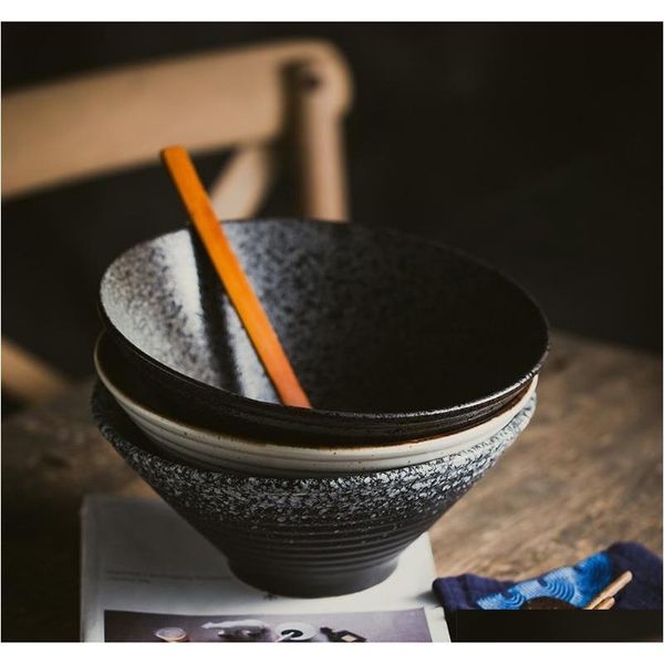 

antowall japanese-style ceramic ramen soup bowl cuisine tableware bowl household restaurant flavored 8inch instant no jllrxe xhhair