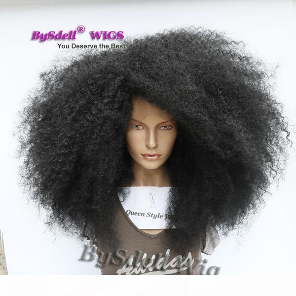 

premium big afro kinky curly hair wig synthetic lace front wig curly should length kinky curly black woman full lace front wigs