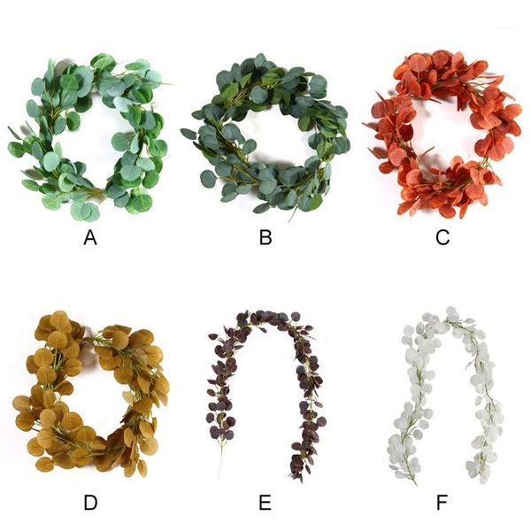 

2020 new 2m long artificial silk hanging eucalyptus vine wedding party simulation long wicker leaves vine decorations1