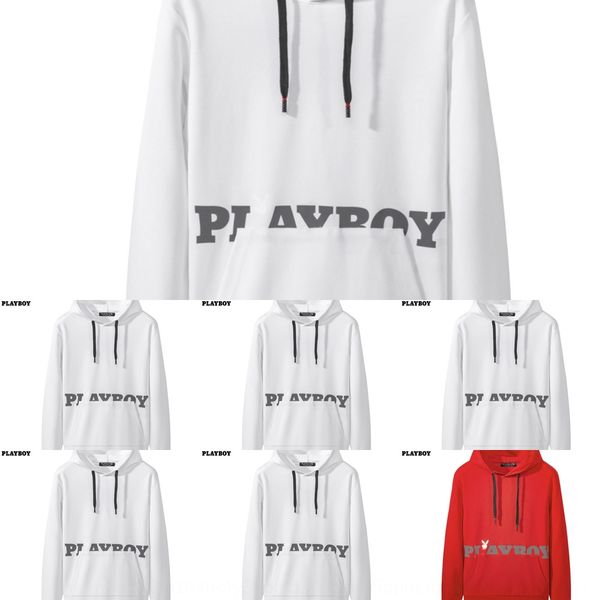 

playboy sweater men's korean 2020 new trend spring and autumn winter playboy sweater men's coat sweater sweaterhoodie hoodie korea, Black