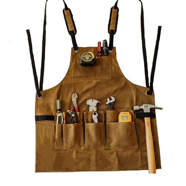 

aprons professional tool apron waterproof waxed canvas tools for woodworking painting gardening unisex