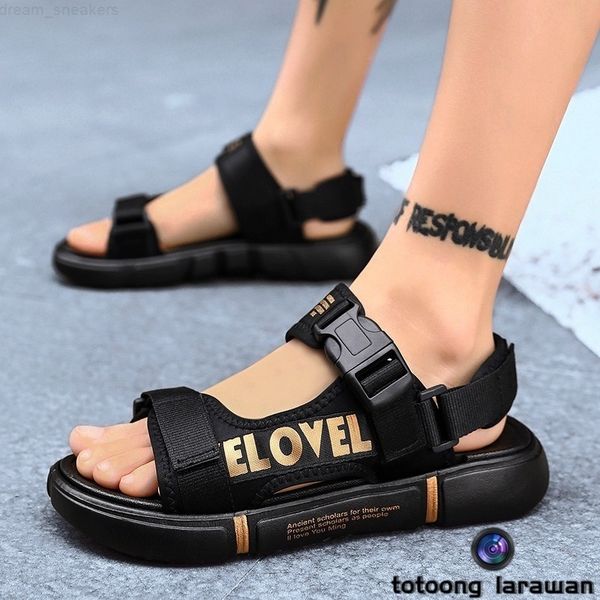 

casual men's sandals breathable and comfortable 05 sandal heels runs a04 running shoe sandles heels flip flops men, Black