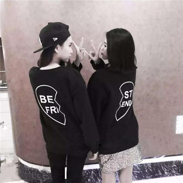 

friends women sweatshirt printed loose women hoodies sweatshirts long sleeve friendship pullovers ropa deportiva mujer gift1, Black