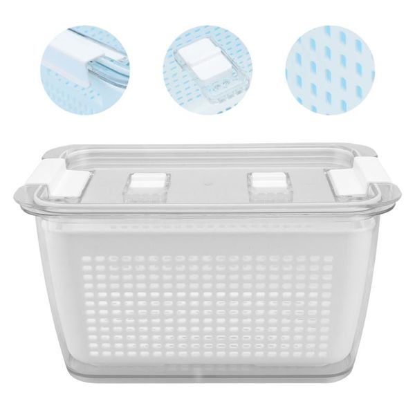 

storage bottles & jars 1pc kitchen box fruit vegetable preservation drainage