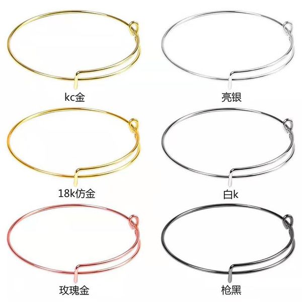

pushed the shake handshandle of diy bracelets europe and the united states steel hand ring can adjust scale activities, Black