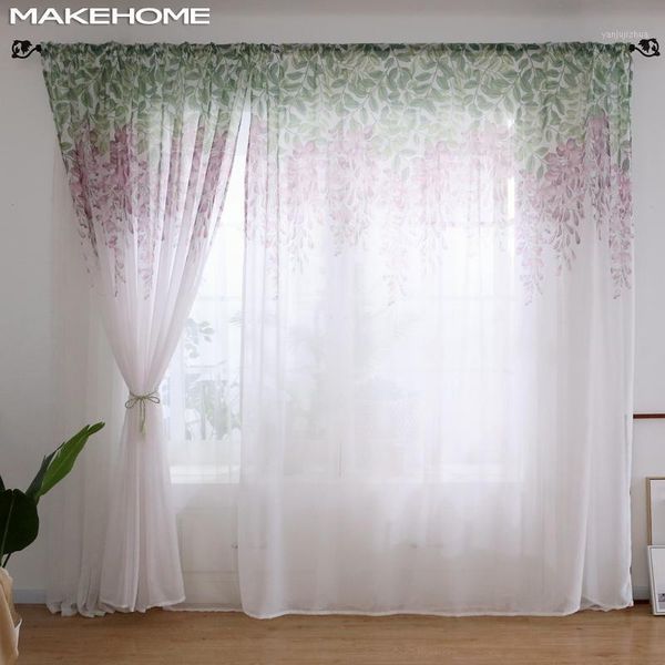 

makhome wisteria flower modern tulle curtains for living room bedroom elegant design home window voile curtains transmission1