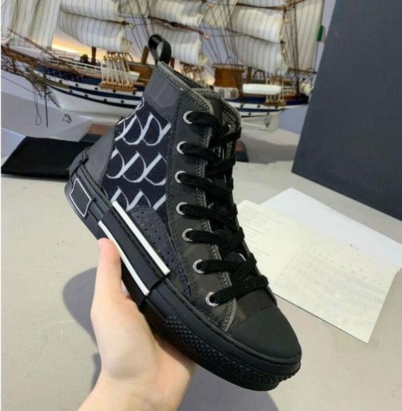 

2020 b22 designer sneakers obliques technical leather 19ss flowers technical outdoor casual shoes technical leather shoes size 35-46, Black