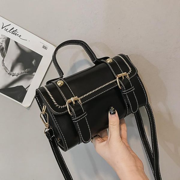 

shoulder bags small crossbody for women vintage boston satchels girls casual messenger soft pu leather purses and handbags