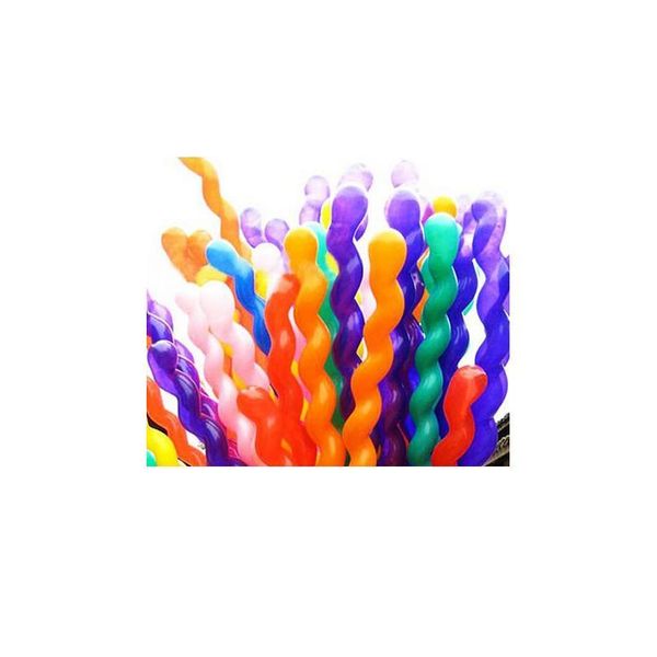 

50pcs/lot multicolor screw twist spiral latex balloons wedding kids birthday party decor inflatable toys long strip ball sqcwqh