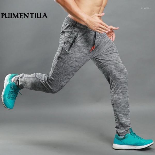 

men's pants puimentiua spring men casual loose elastic waist sweatpants jogging running outdoor sports solid zipper pocket pants1, Black