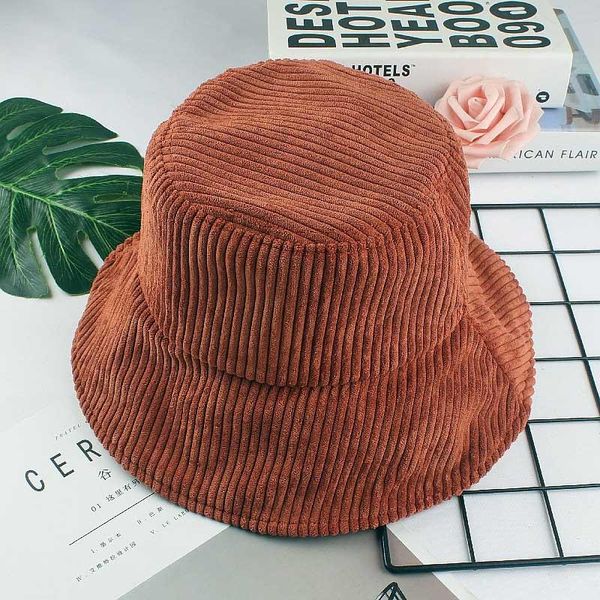 

new fashion corduroy bucket hats for women girl autumn winter vintage candy color lamb bonnet hats gorros mujer invierno, Blue;gray
