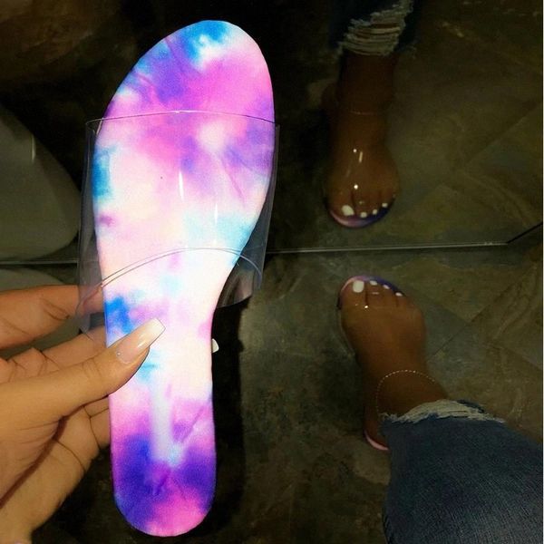 

women summer slip on transparent pvc flat slippers ladies snake casual shoes woman beach peep toe light female comfort slipper #5x6s, Black