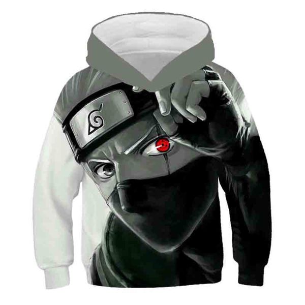 

japan anime naruto kids hoodie sweatshirt children boys girls harajuku streetwear cartoon cosplay costume hooded hoodies c0127, Black