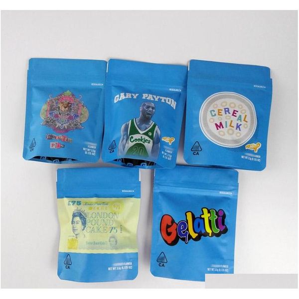 

new gelatti cereal milk gary payton cookies bags smell proof bag 3.5g package proof bag vape packaging for qylkjy wphome