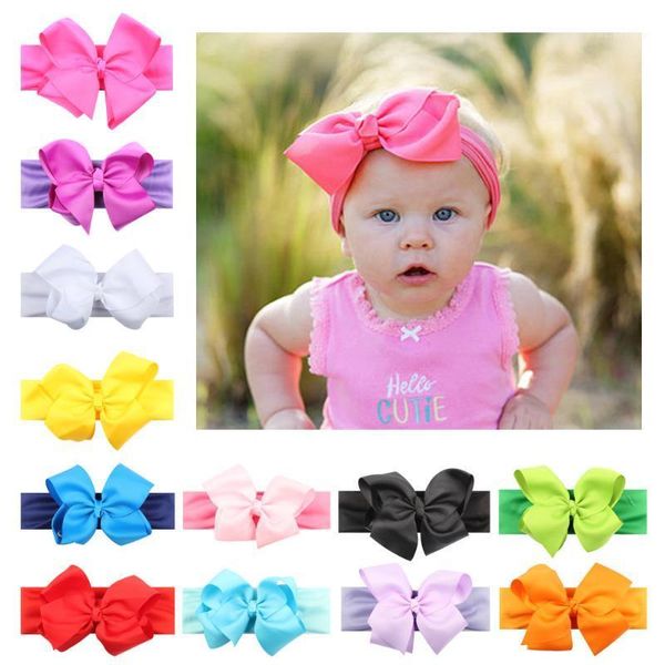 

hair accessories 1pcs 2021 girls boys bowknot band bows bow head wrap turban headband for kids party accessories1, Slivery;white