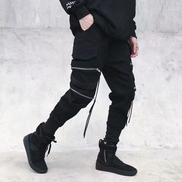 

2020 streetwear hip hop joggers pants men loose harem pants full length trousers sportswear casual sweatpants for men1, Black