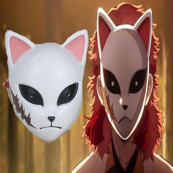 

japan anime demon slayer kimetsu no yaiba mask kamado tanjirou cosplay mask prop pvc handmade