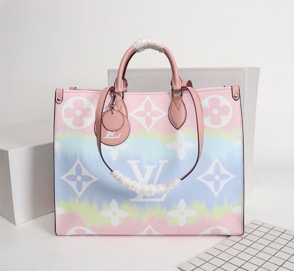 

designer handbag onthego bag mono luxury shipping shoulder clutch 4 designer wallet classic color tote bag shopping bags 2 odlaa, Red;black