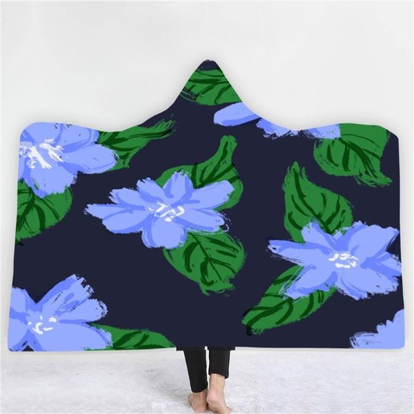 

blankets colorful flowers hooded blanket cartoon cactus fleece picnic travel wearable 3d print nap office throw