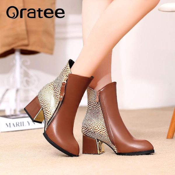 

fashion bare boots thick heel pumps england martin boots pointed women's shoes sapatos mulheres conforto, Black