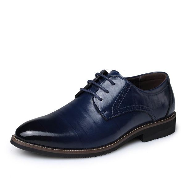 

oxford shoes men brogues shoes lace-up bullock business dress male formal plus size 38-48, Black