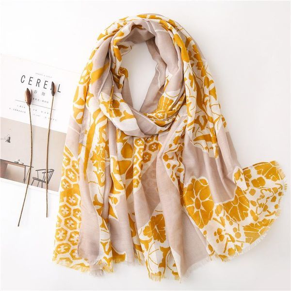

scarves 2021 hijab shawls and wraps summer cotton tassel scarf flower pattern sunscreen large shawl linen beach towel echarpe1, Blue;gray