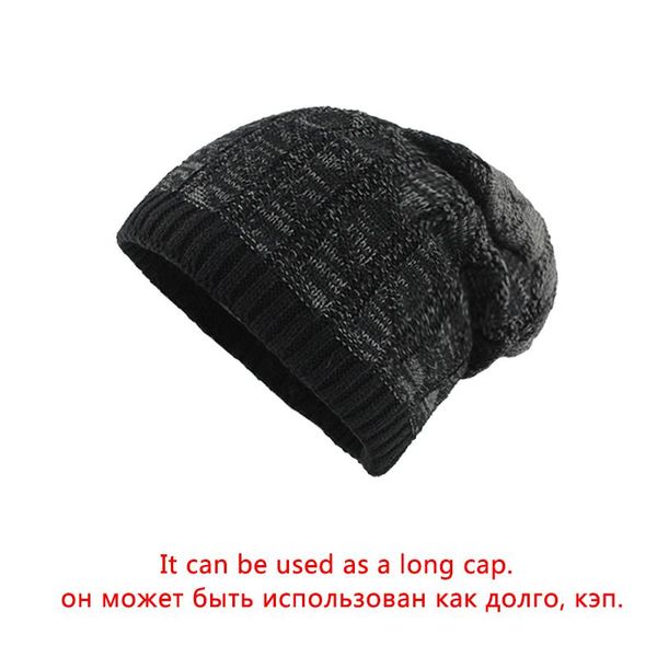 

flb] men's winter hats fashionable knit black hats autumn hats thick and warm skullies soft knitted woolen cotton f18038 wmtprj yyyspo, Black;white