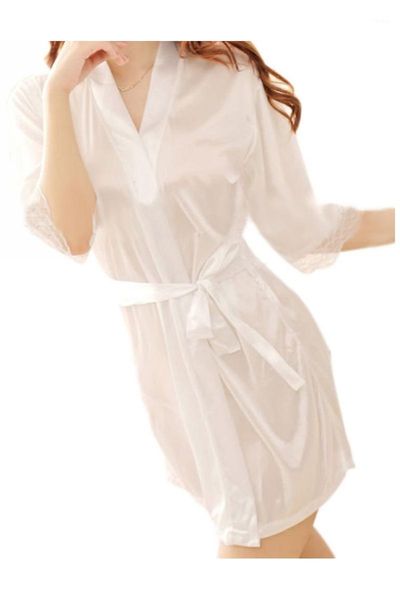 

women lady sleep robe sleepwear nightwear night1, Black;red