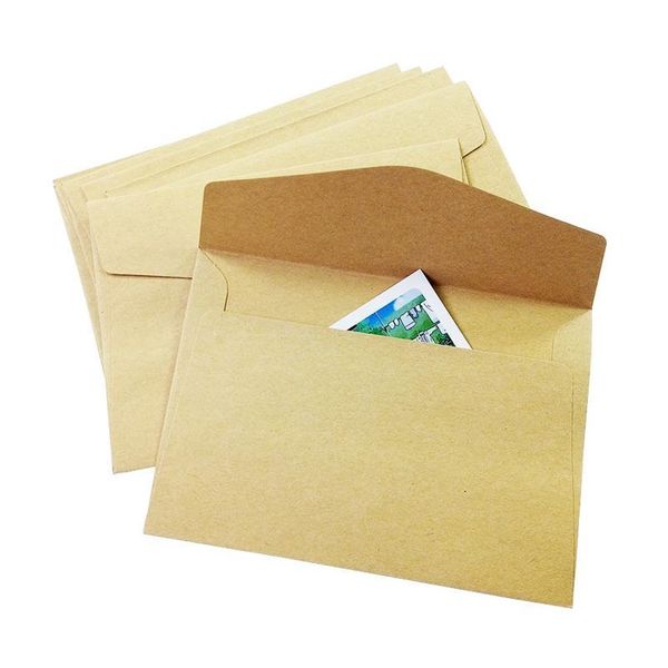 

100pcs thicken kraft envelope stationery blank big size gift card envelopes post card p storage party favor p bbyput