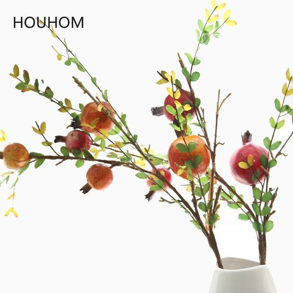 

artificial plants foam pomegranate berries branches bouquet wreath artificial flowers for wedding fall decorative dried flowers