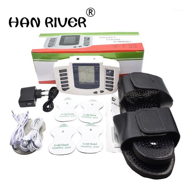 

jr-309 muscular body household relax muscle pulse tens acupuncture therapy slipper+4 patch massage instrument1