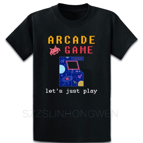 

arcade games arcade game lets just play summer basic solid round neck novelty short sleeve comfortable designer sweatshirt hoodie t shirt