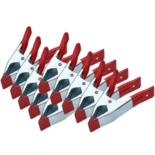 

10pcs metal spring clamps 2" 4" 6" clip soft plastic tips grip ps craft clips tools