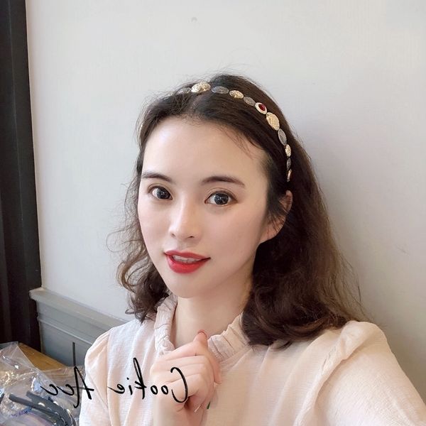 

lkorean baroque blue handmade old fairy cookie forest super fine hair hoop headband m, Silver