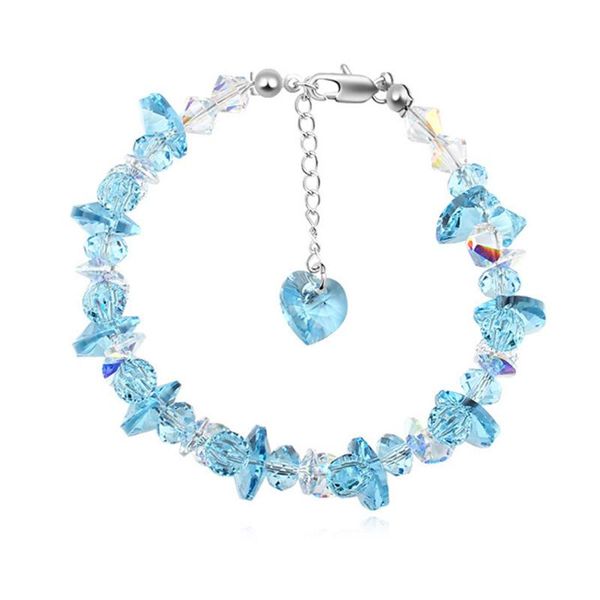 

charm bracelets baffin beads bracelet bangles crystals from luxury colorful fancy stones strand silver color for women, Golden;silver