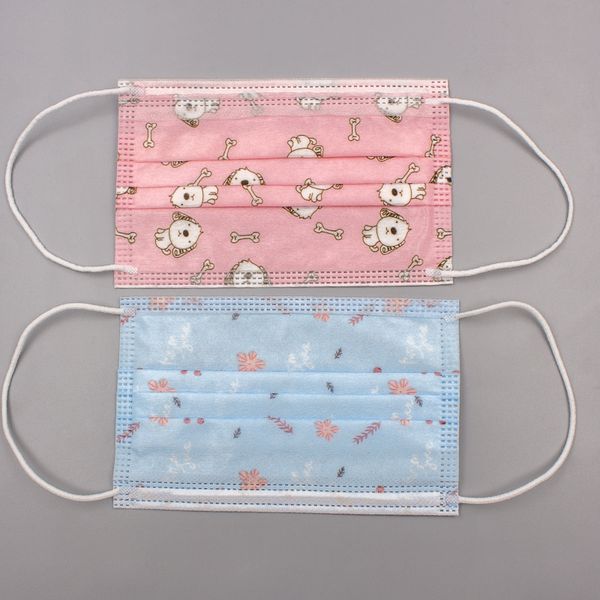 

disposable girl pfe pink high cartoon kids face mask nonwoven