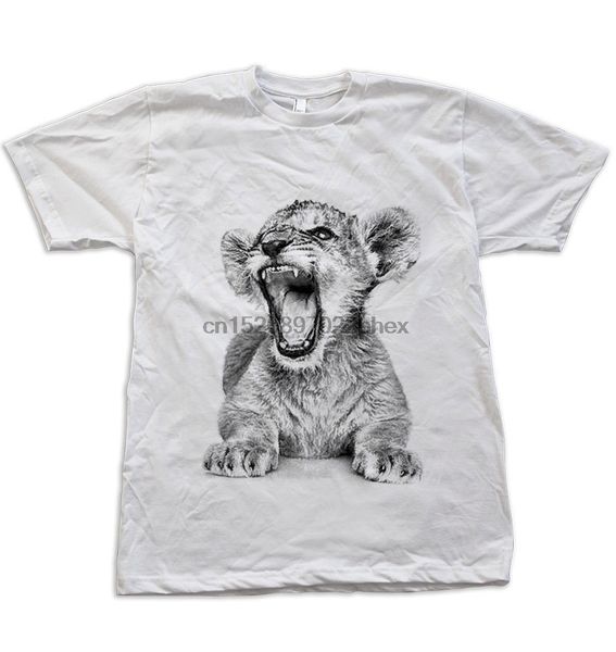 

мужские унисекс shirt lion cub экран печати crew neck available s m l xl xxl мужчины тенниски спорта толстовка с капюшоном толстовка