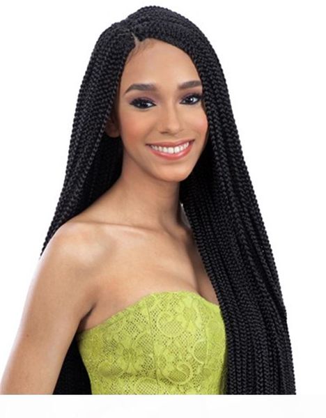 

micro braid lace wigs to brazil boleto brazilian hair wigs braided lace front wig 22inch box braids black synthetic wigs for black women