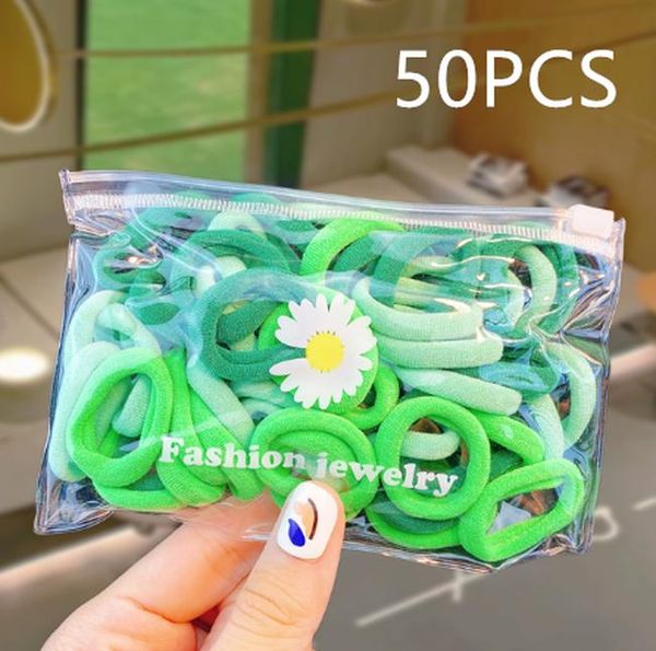 

1000 100 20pack elastic nylon hair bands for girls colorful rubber band kids hair accessories headdress h bbyvph, Black;brown