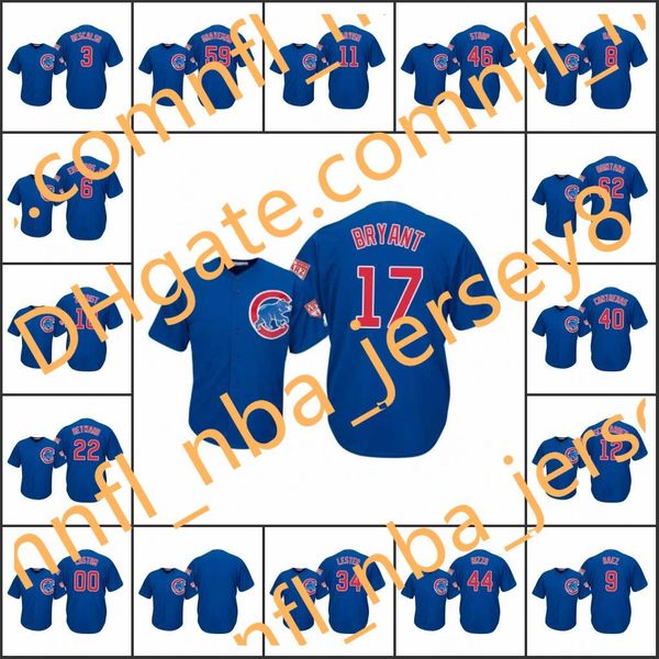 

чикаго кубики мужчины # 9 javier baez 44 anthony rizzo 12 kyle schwarber женщины молодежь royal spring training cool base custom jersey, Blue;black