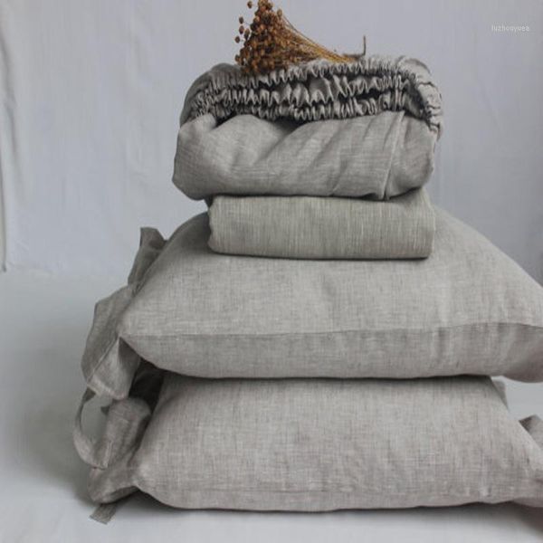 

washed pure linen duvet cover set  size linen bedding bed sheet quilt cover1