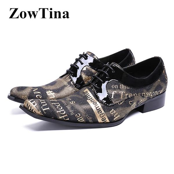 

square toe men formal business shoes letter printing summer oxford dress shoes man large size 46 italian brogues chaussure homme, Black