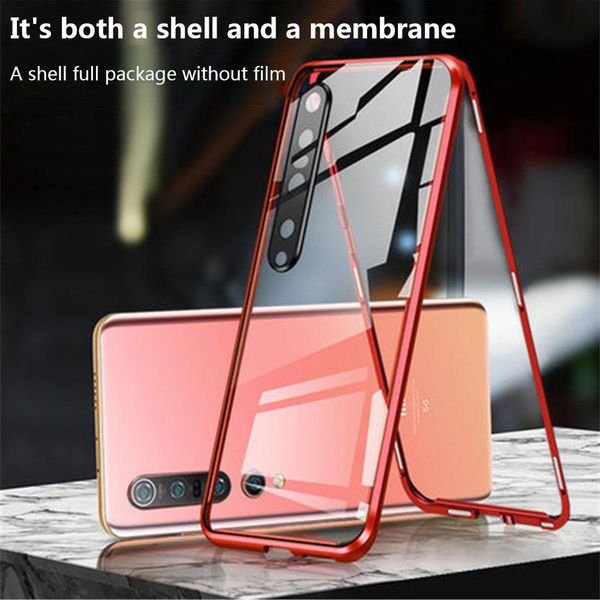 

magnetic metal adsorption double sided 9h glass case for xiaomi 10 10pro camera protective phone cover h jllcbr
