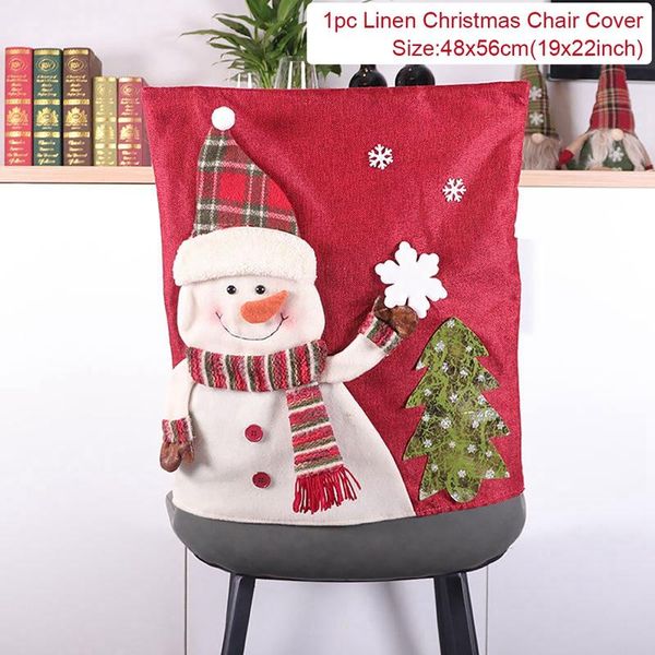 

олень рождественский стул крышка с рождеством декор для дома ноэль санта-клаус рождественские украшения navidad 2020 новый год 2021 jlljrt