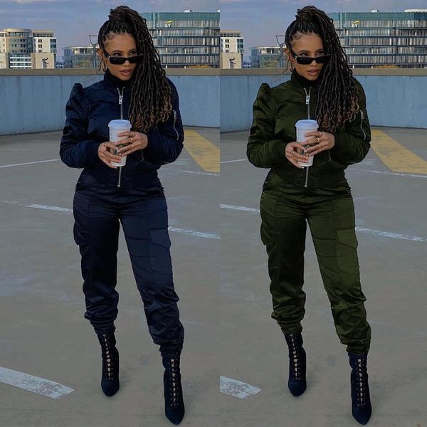

women's tracksuits women casual two piece set autumn winter fashion long sleeve zipper coat and pant tracksuit women1, Gray