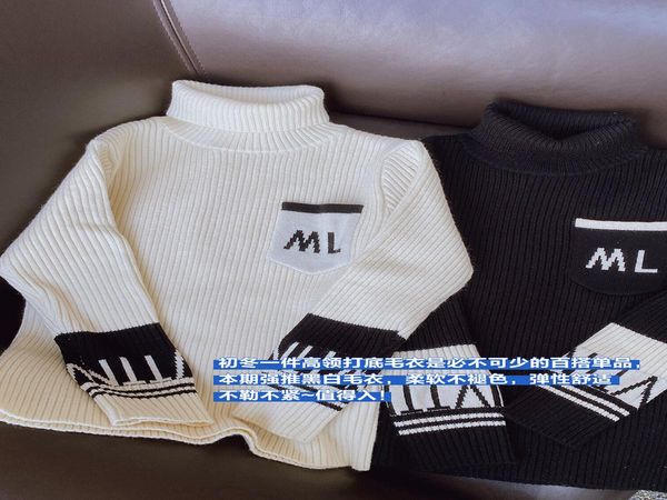 

boys' turtleneck sweater pullover 2020 new fashionable winter medium and big children's korean winter knitwear winter clothing wmt, Blue